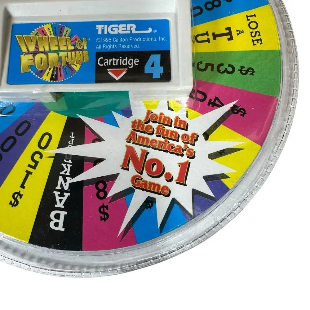 Vintage Wheel Of Fortune Game Cartridge #4 by Tiger 1995